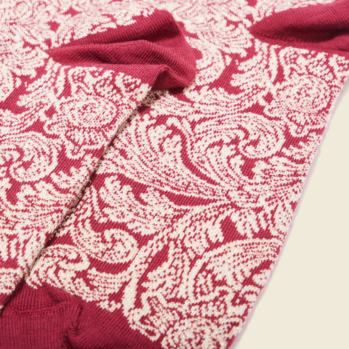 Chaussettes fabriquées en France rouge foncé femme