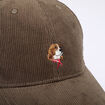 Casquette velours en coton taupe homme
