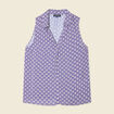 Blouse sans manches bleu marine femme