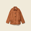 Veste manches longues doubl&eacute;e camel femme