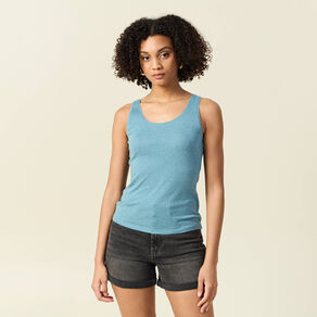 debardeur femme uni col arrondi instinct bleu gris femme Débardeur femme uni col arrondi Instinct bleu gris femme