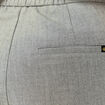 Pantalon large taille haute fluide gris femme
