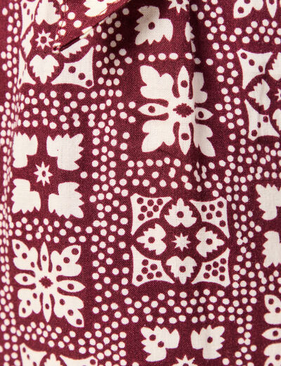 Combinaison salopette sans manches bordeaux femme