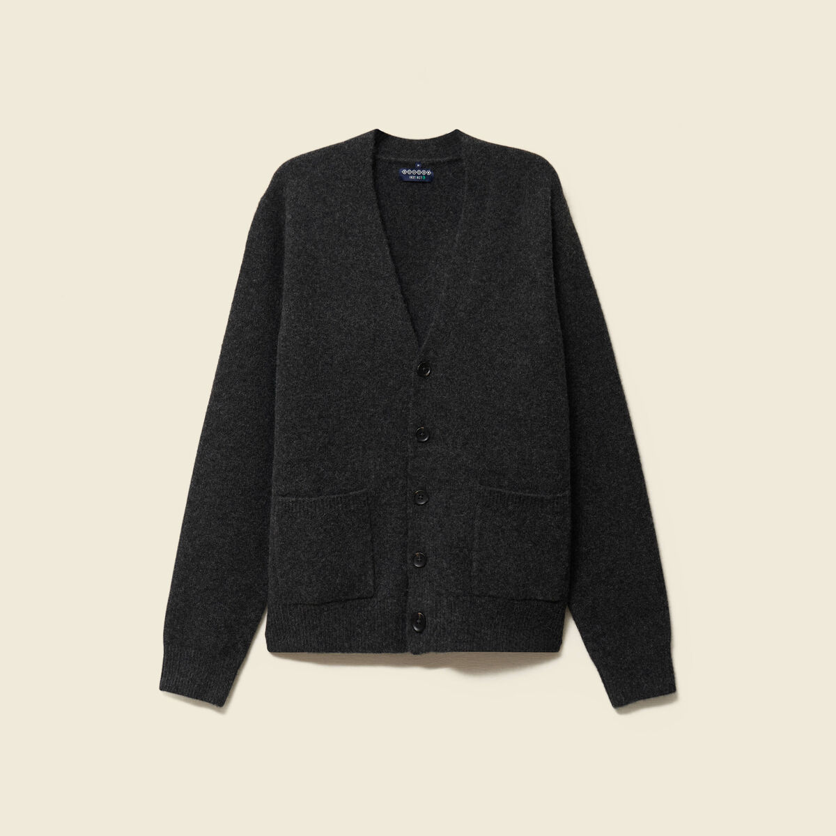 Gilet manches longues gris fonc&eacute; homme