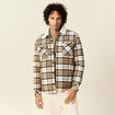 Surchemise col aviateur ecru homme