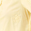 Chemise en coton manches 3/4 jaune clair femme