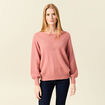 Pull manches longues fabriqu&eacute; en France rose pastel femme