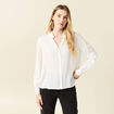 Chemise manches longues ecru femme