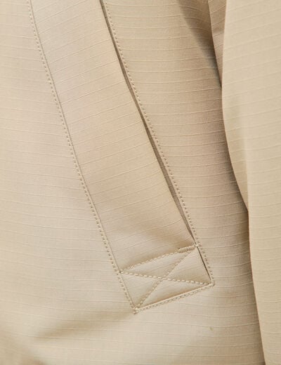 Parka courte &agrave; capuche beige homme