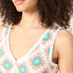Débardeur en crochet vert clair femme