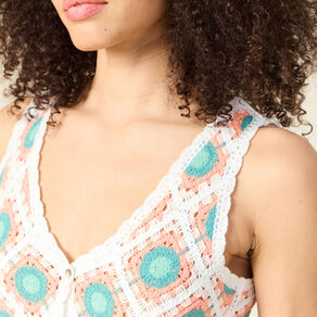 debardeur en crochet vert clair femme Débardeur en crochet vert clair femme
