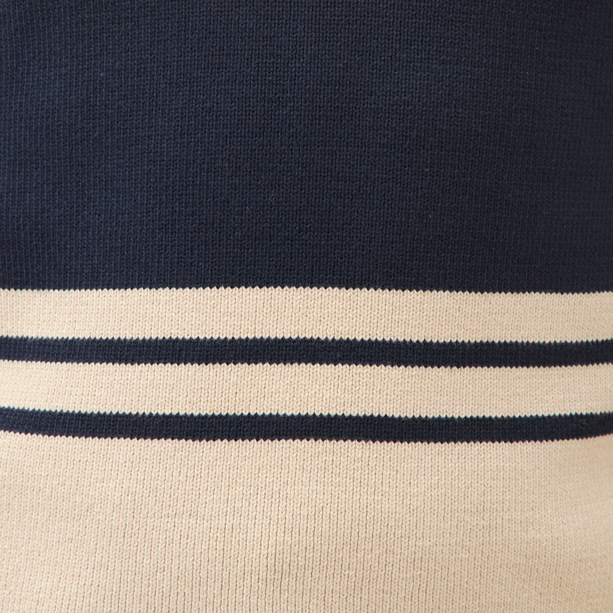 Pull manches longues en coton beige homme