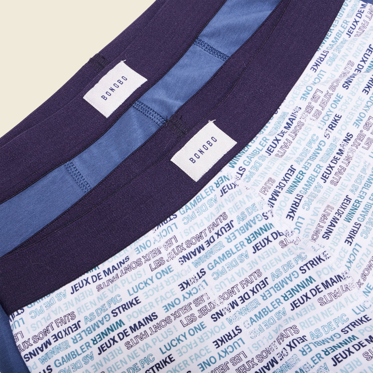 Lot 2 boxers bleu foncé homme