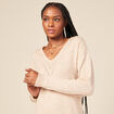 Robe pull éco-responsable creme femme