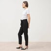 Pantalon paperbag noir femme