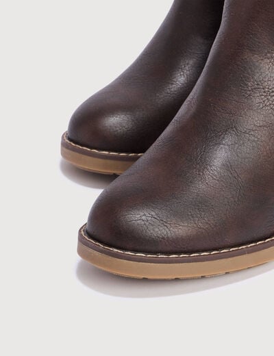 Bottes &agrave; talon marron fonc&eacute; femme
