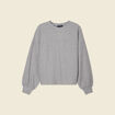 Sweat manches longues oversize gris femme