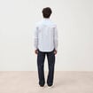 Chemise col am&eacute;ricain manches longues bleu ciel homme