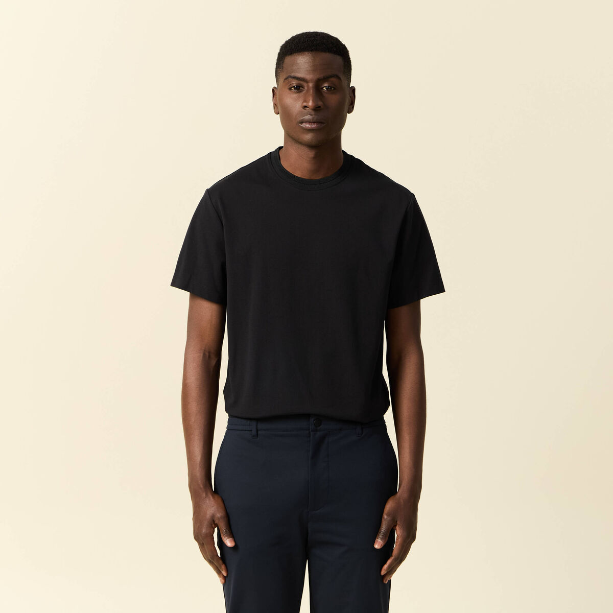 T-shirt manches courtes noir homme