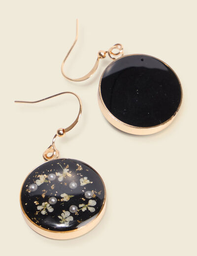Boucles d'oreilles noir femme