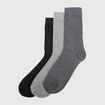 Lot de 5 paires chaussettes hautes gris fonc&eacute; homme