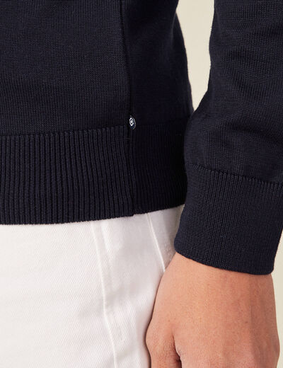 Pull manches longues marron homme