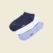 Lot 3 paires chaussettes bleu femme