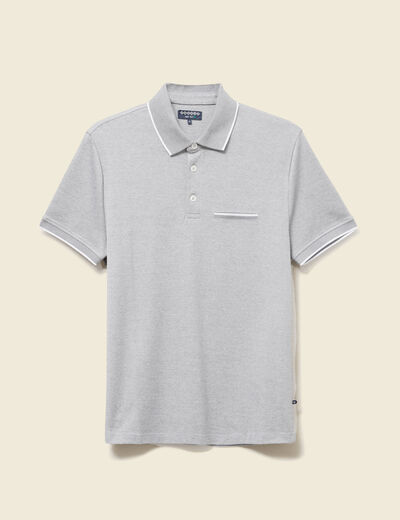 Polo manches courtes gris fonc&eacute; homme