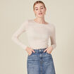 T-shirt femme maille unie Instinct beige femme