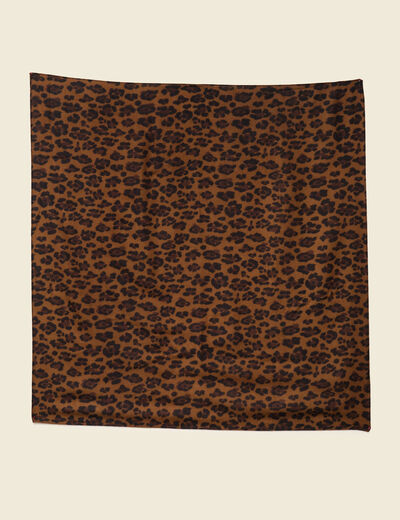 Foulard marron cognac femme