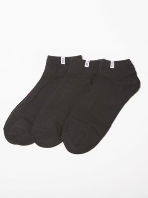 Lot 3 paires chaussettes noir homme