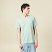 T-shirt en coton manches courtes vert pastel homme