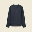T-shirt cintr&eacute; en coton manches longues bleu gris homme