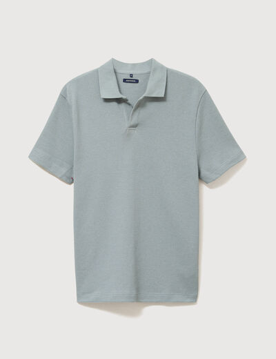 Polo col polo manches courtes vert clair homme