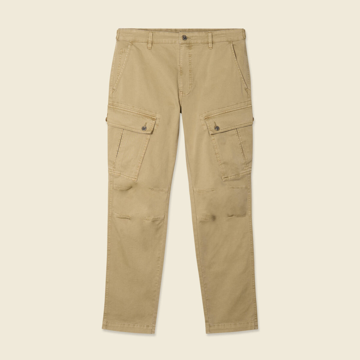 Pantalon cargo droit beige homme