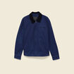 Blouson manches longues en coton bleu fonc&eacute; homme