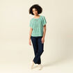 T-shirt manches courtes vert femme