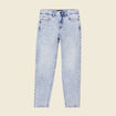 Jeans mom 7/8ème denim snow bleu femme