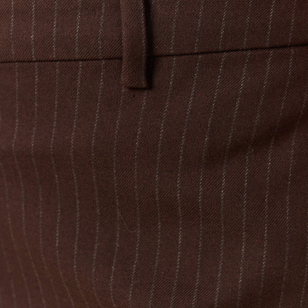 Pantalon taille haute marron fonc&eacute; femme