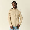 Chemise manches longues beige homme