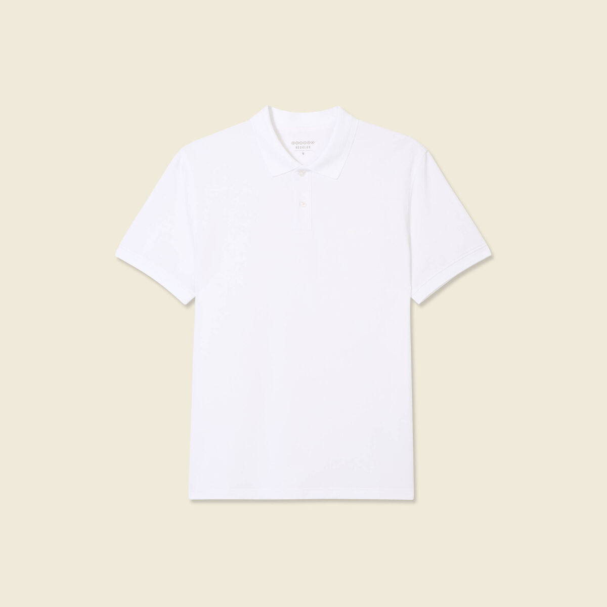 Polo manches courtes blanc homme