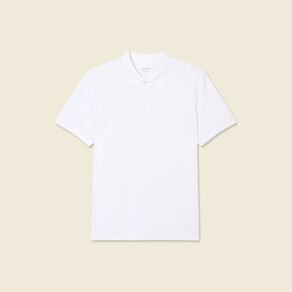 Polo manches courtes blanc homme