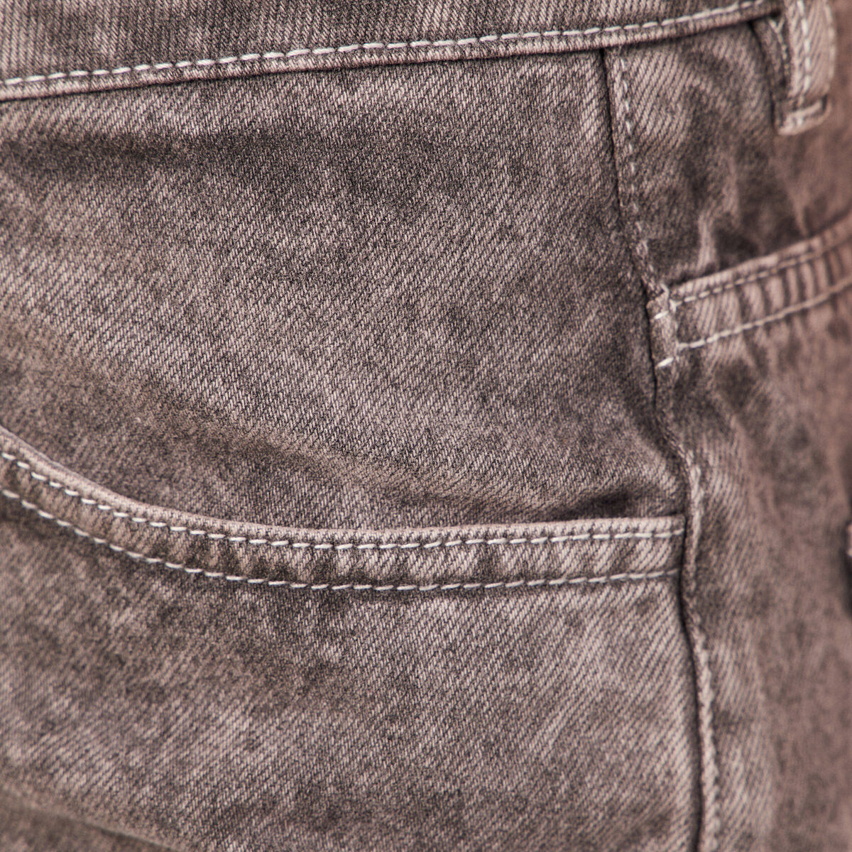 Jeans cargo taille haute noir femme