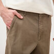 Pantalon coupe large taupe homme
