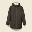 Parka longue droite &agrave; capuche vert kaki homme