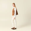 Veste su&eacute;dine sans manches marron femme
