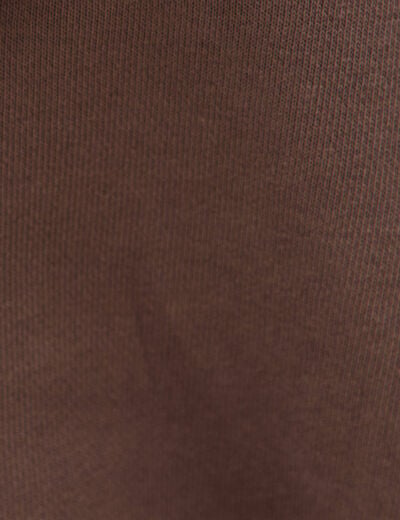 Sweat boyfriend &agrave; capuche marron femme