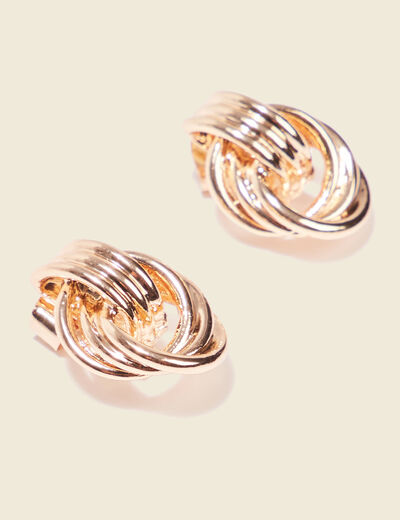 Boucles d'oreilles clous couleur or femme