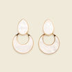 Boucles d'oreilles ivoire femme