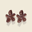 Boucles d'oreilles marron femme
